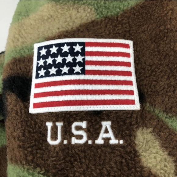 Polo Ralph Lauren Camo Fleece Quarter Zip Pullover Sz S - Picture 8 of 8